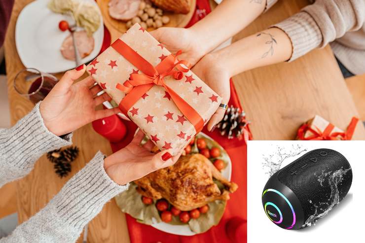 Pranzo di Natale e cassa Bluetooth